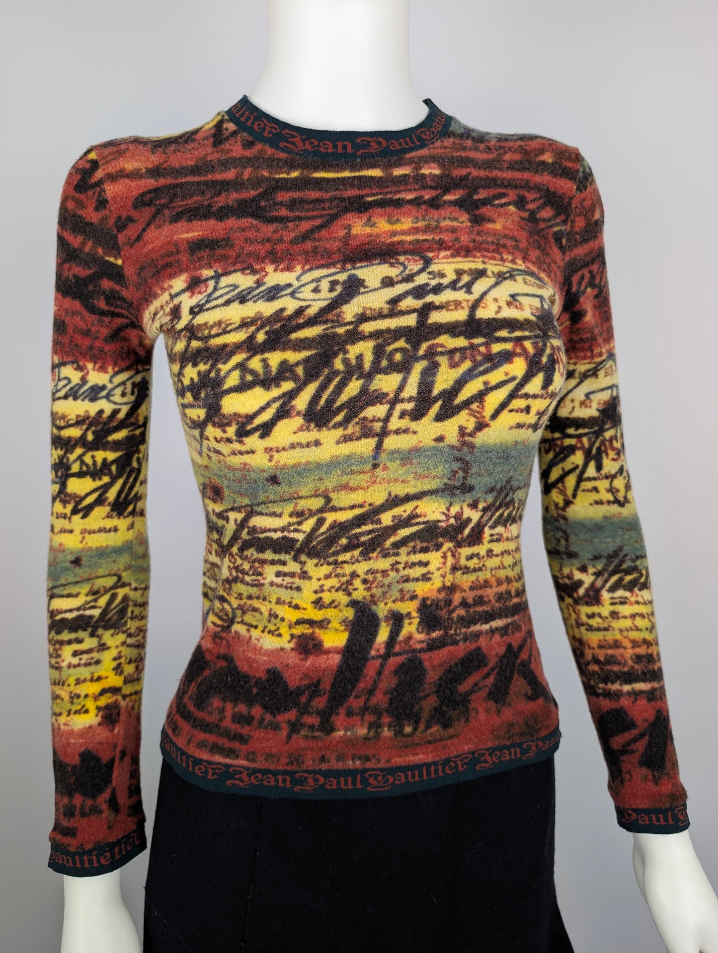 Jean Paul Gaultier Script Knit Top