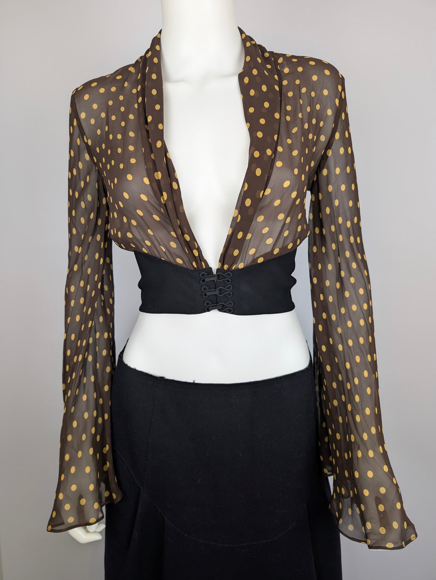 Jean Paul Gaultier Spotty Flared Top