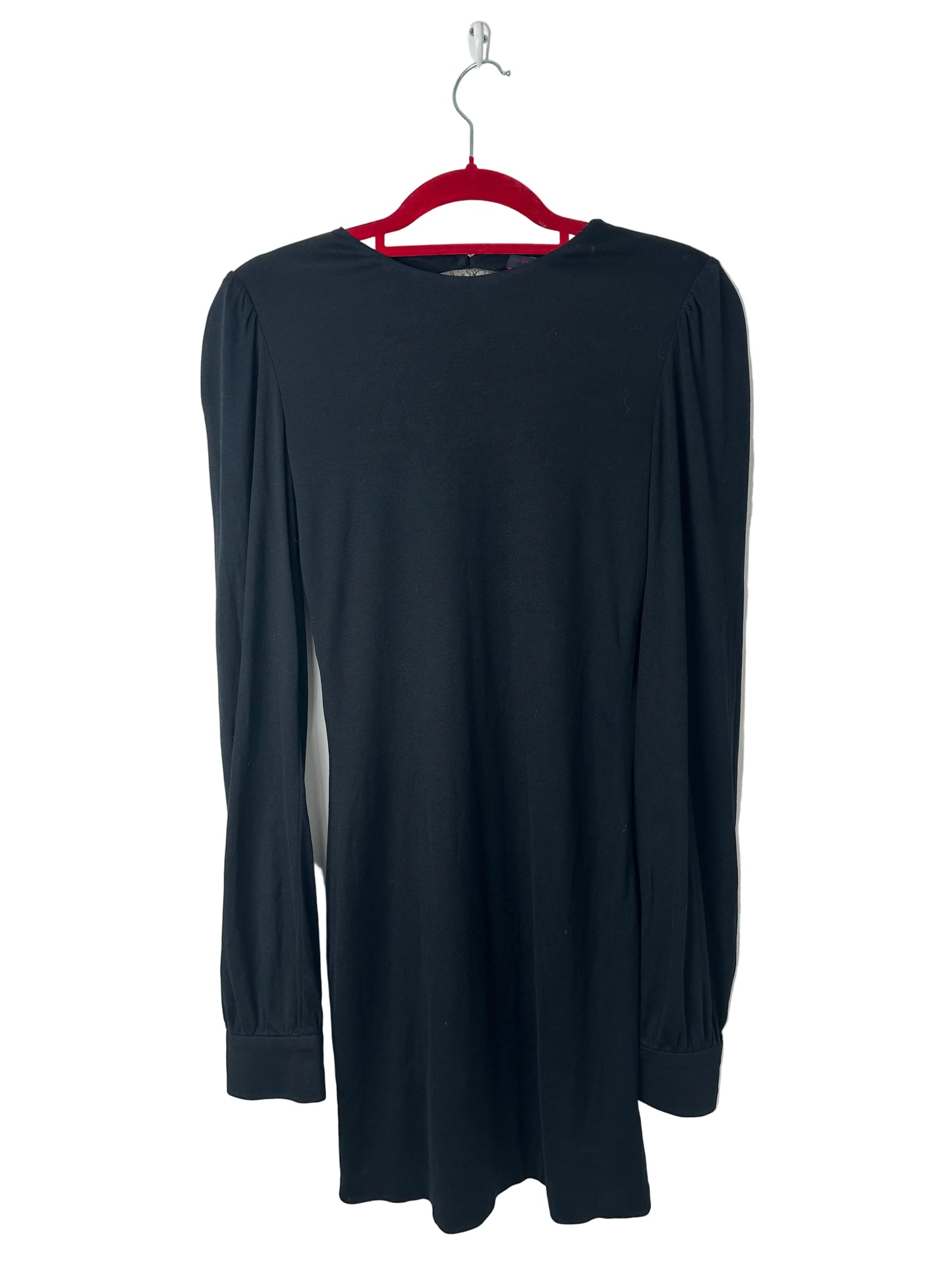 Black Long Sleeve Dress On A Red Hanger