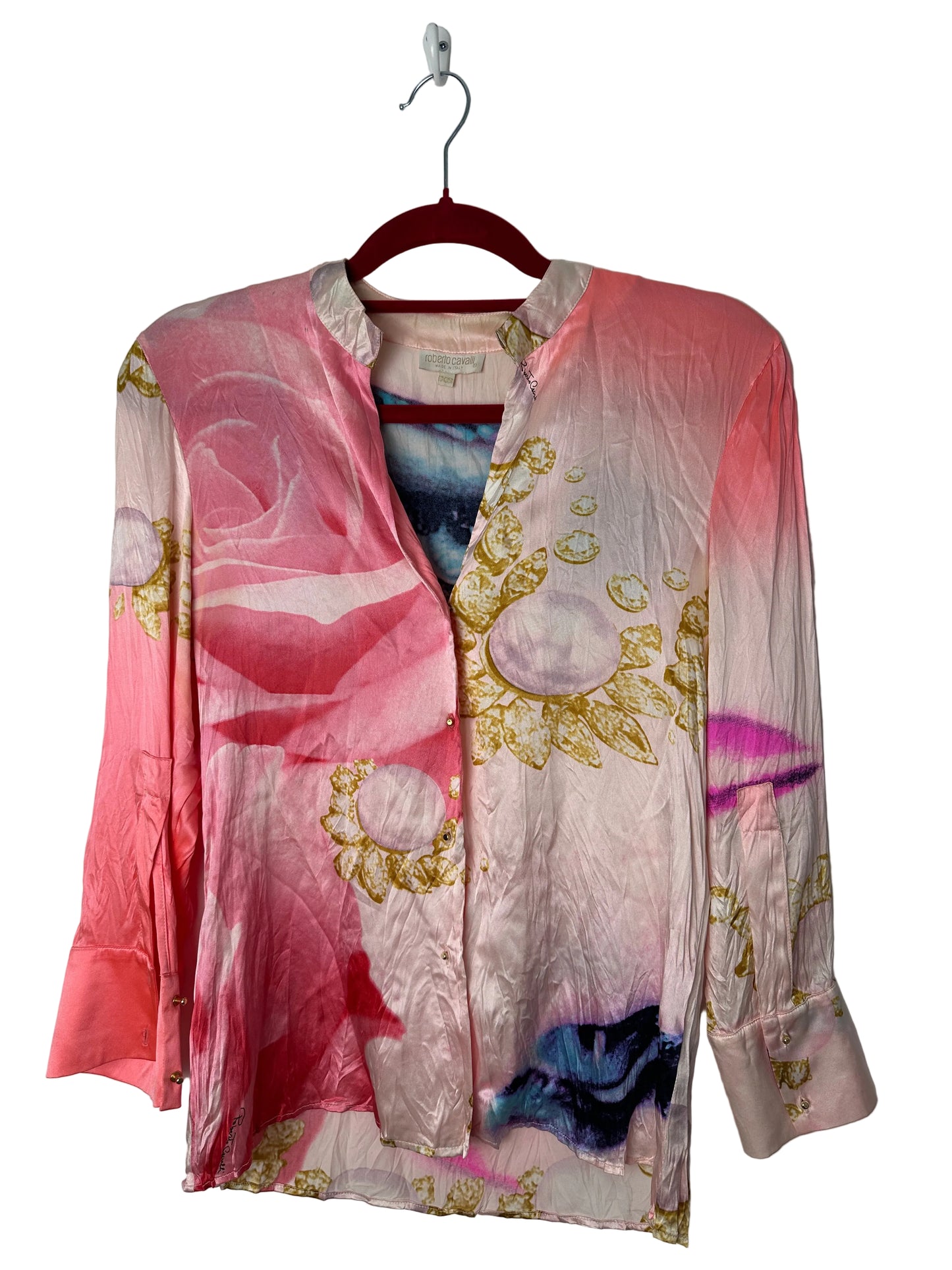 Silk Shirt with intricate patterns on a white background