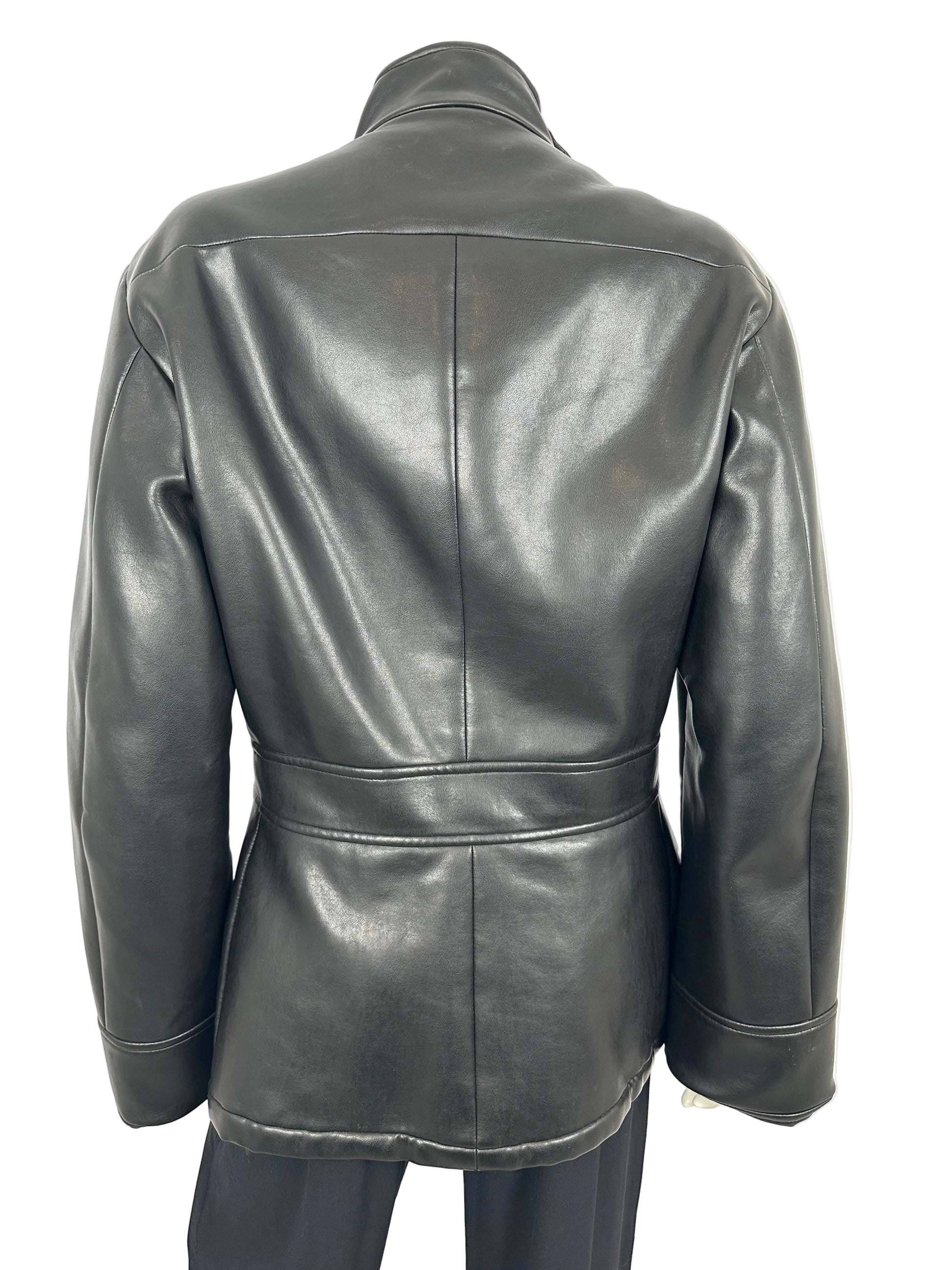 Black Leather Jacket on a mannequin