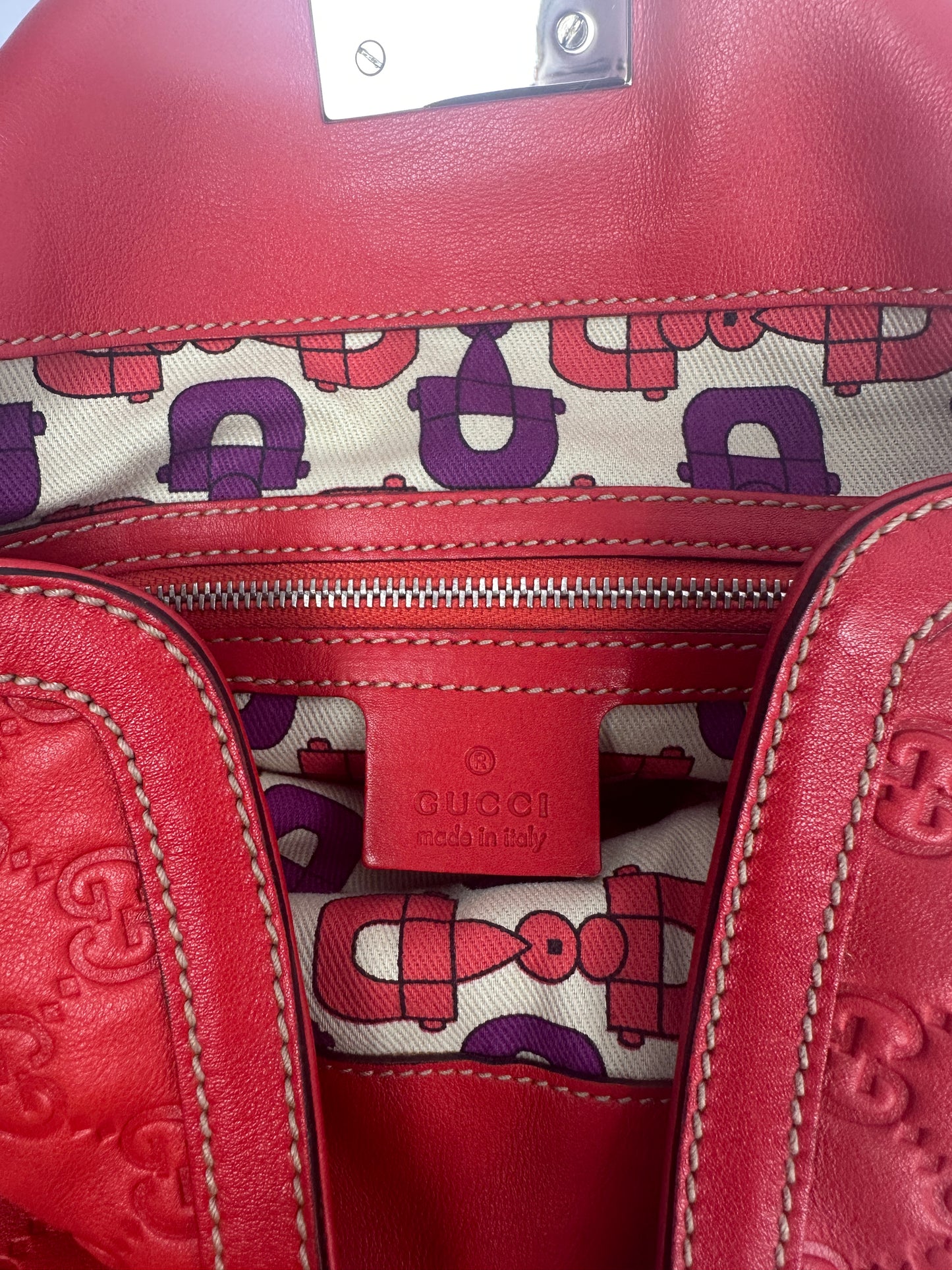 Gucci tag inside handbag