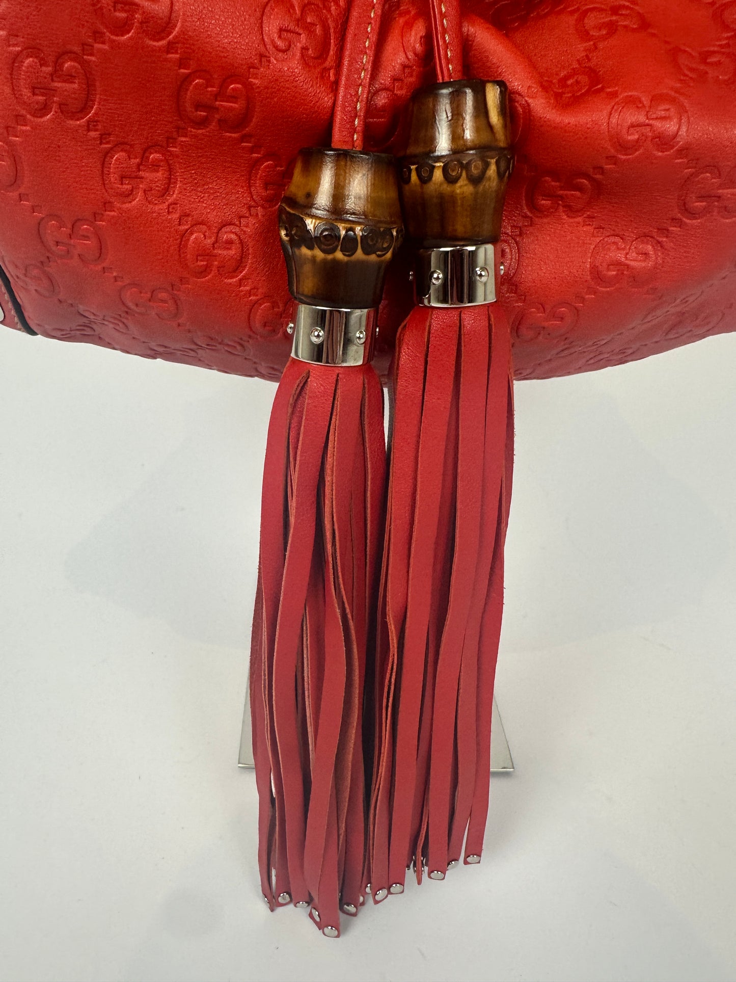 Gucci Bag Close Up Of Bamboo Tassles