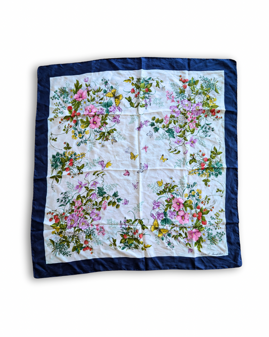 GUCCI FLORAL SILK SCARF