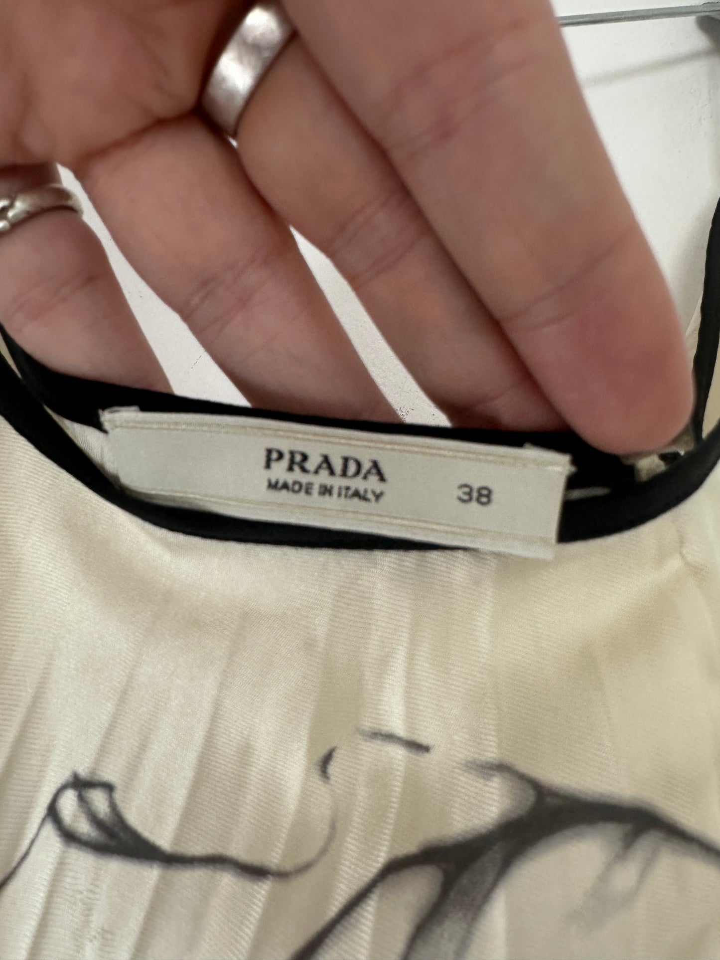 PRADA S/S 2008 FAIRY PRINT SILK SKIRT
