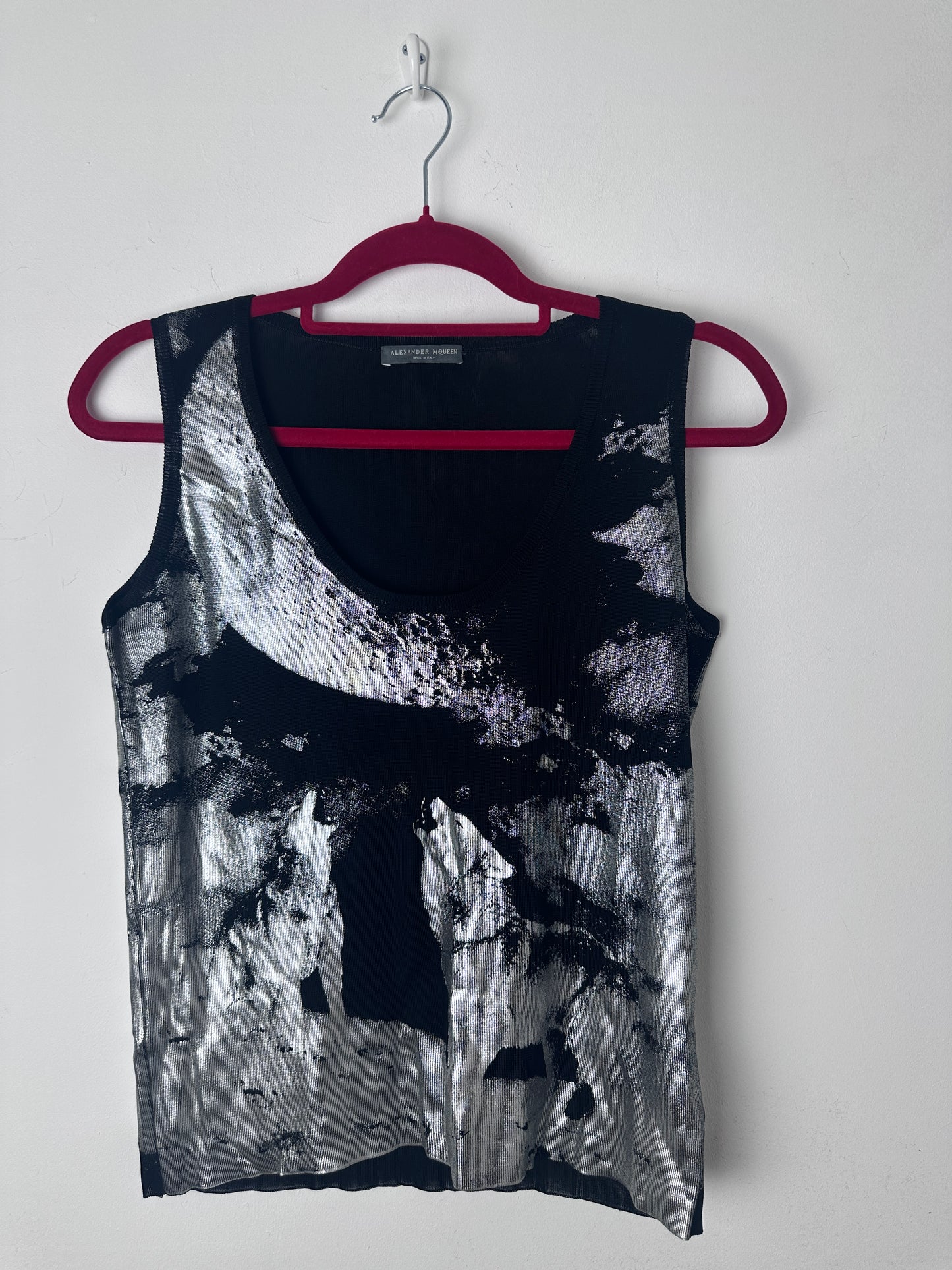 ALEXANDER MCQUEEN F/W 2007 METALLIC WOLF TOP