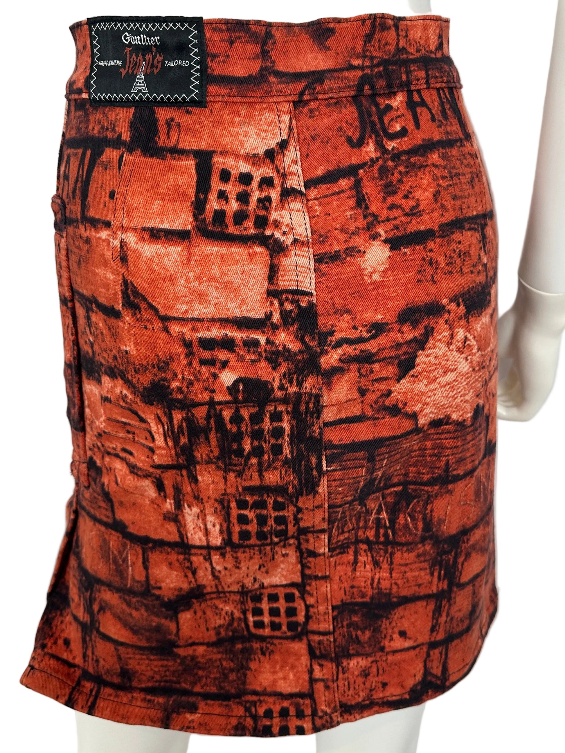Skirt on a mannequin with a white background