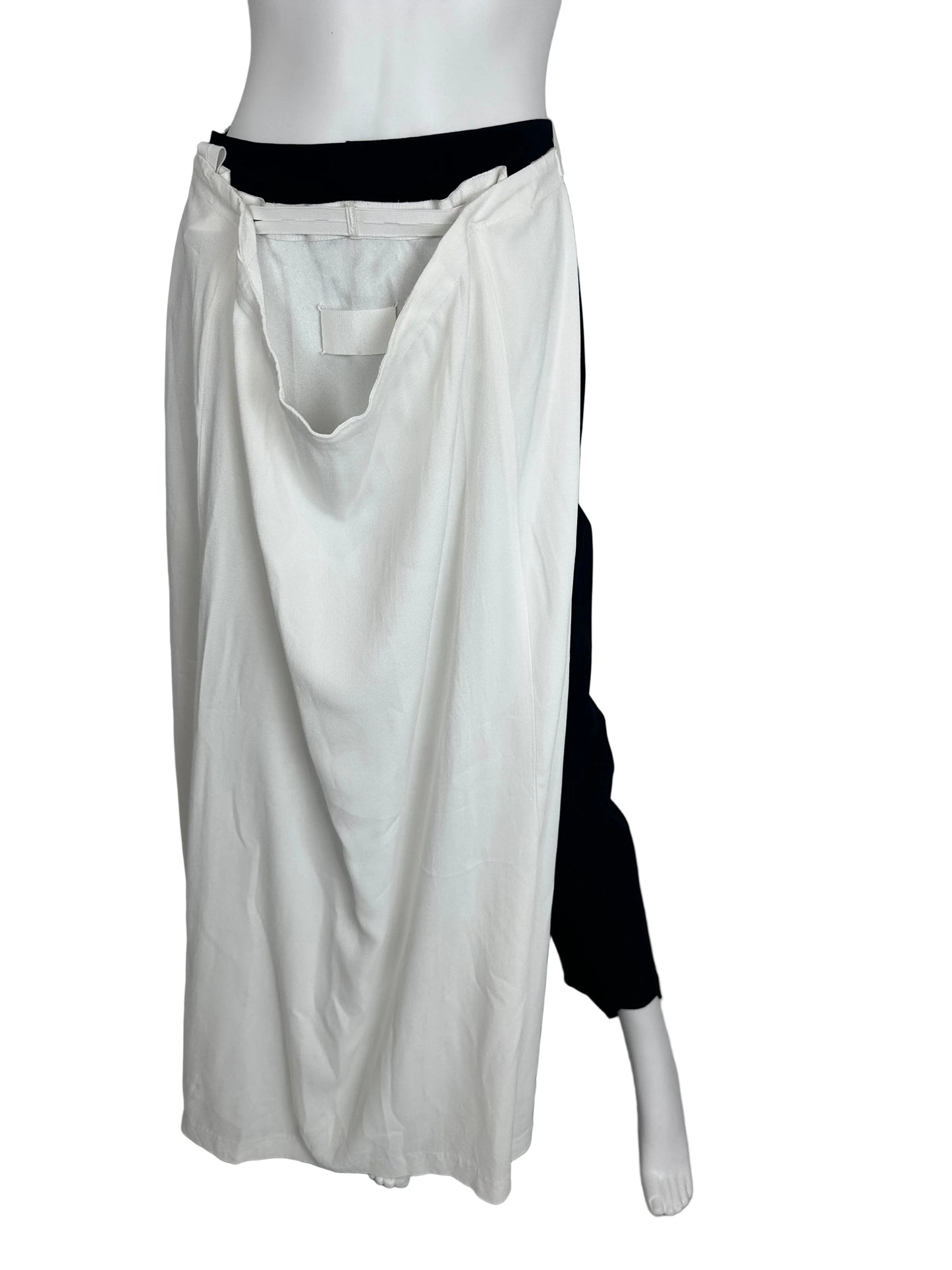 White apron skirt on a white mannequin