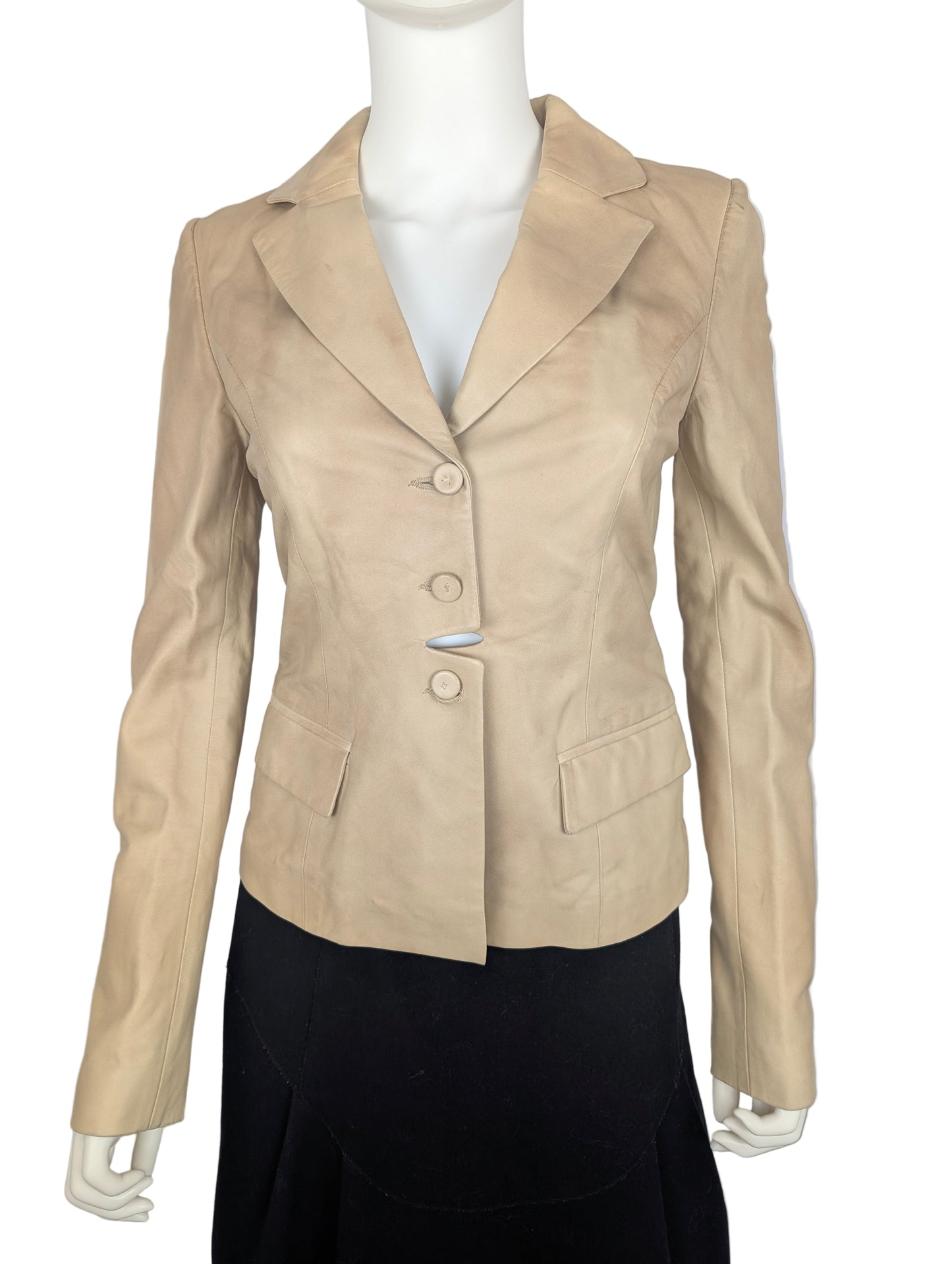 Plein Sud Tan Leather Jacket