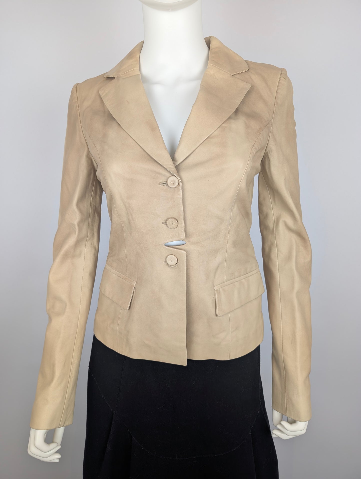 Plein Sud Tan Leather Jacket