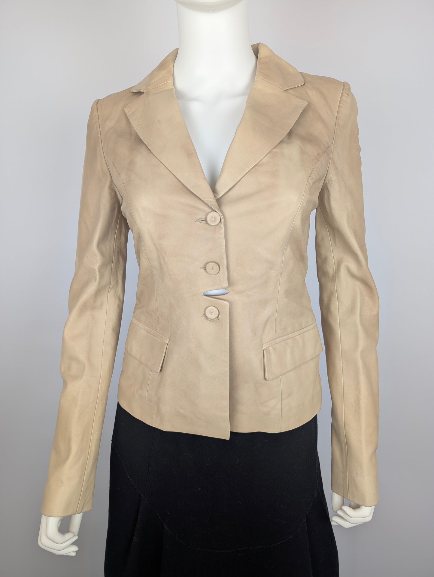 Plein Sud Tan Leather Jacket