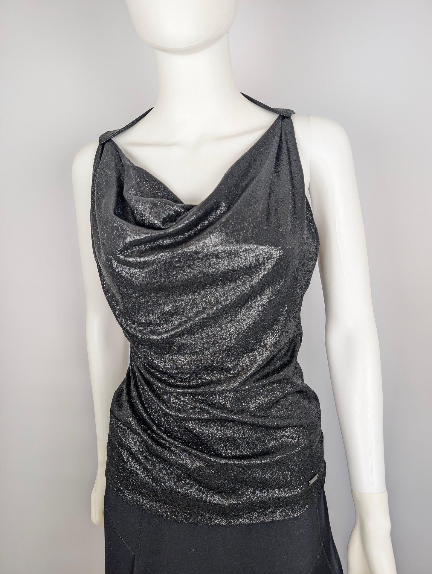 Gucci 2008 Cowl Neck Sparkly Top