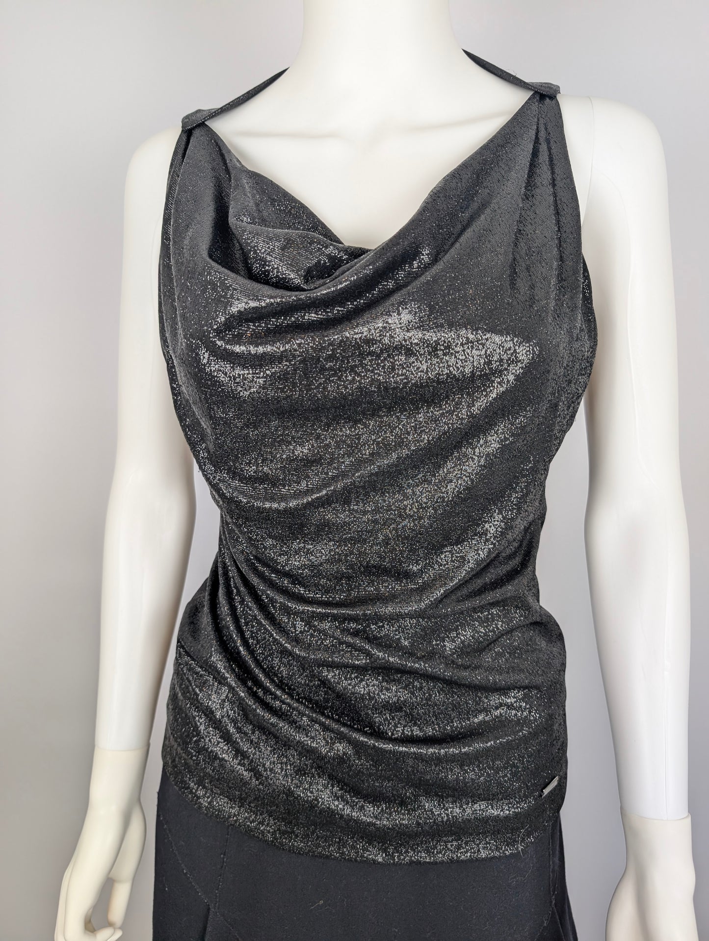 Gucci 2008 Cowl Neck Sparkly Top