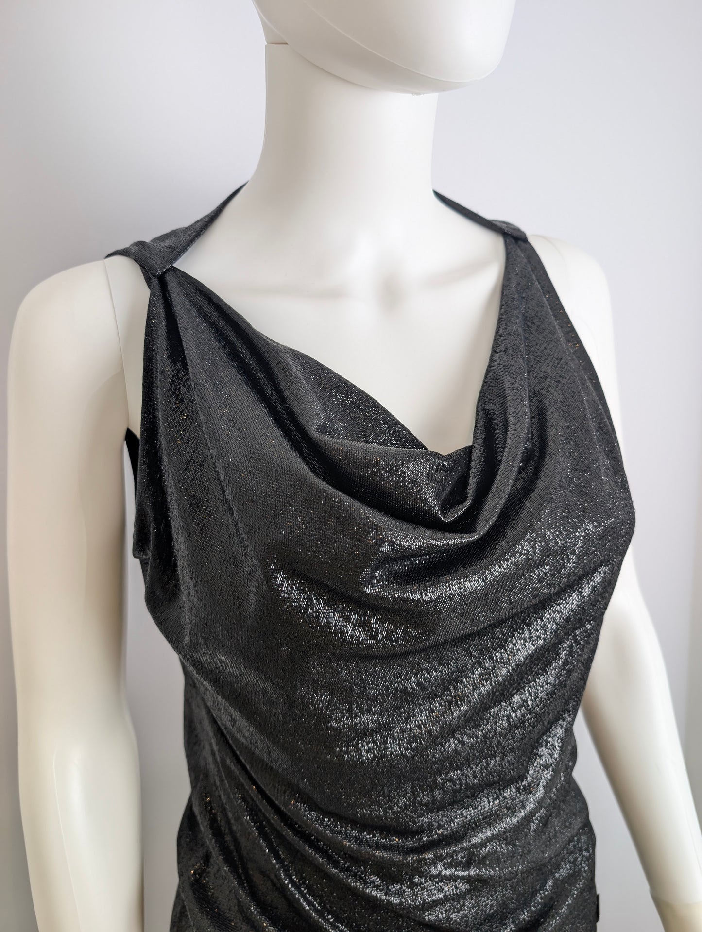 Gucci 2008 Cowl Neck Sparkly Top