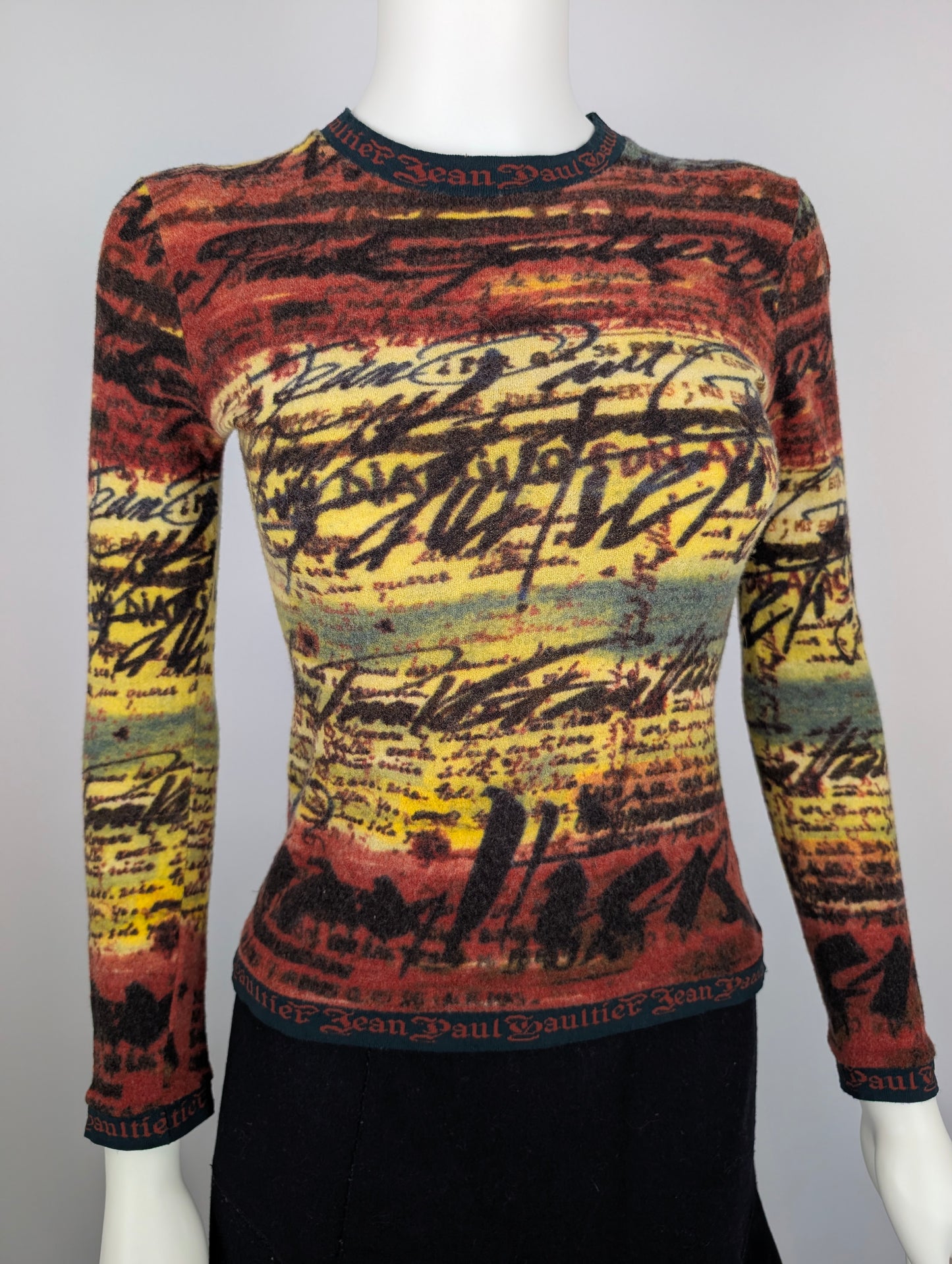 Jean Paul Gaultier Script Knit Top