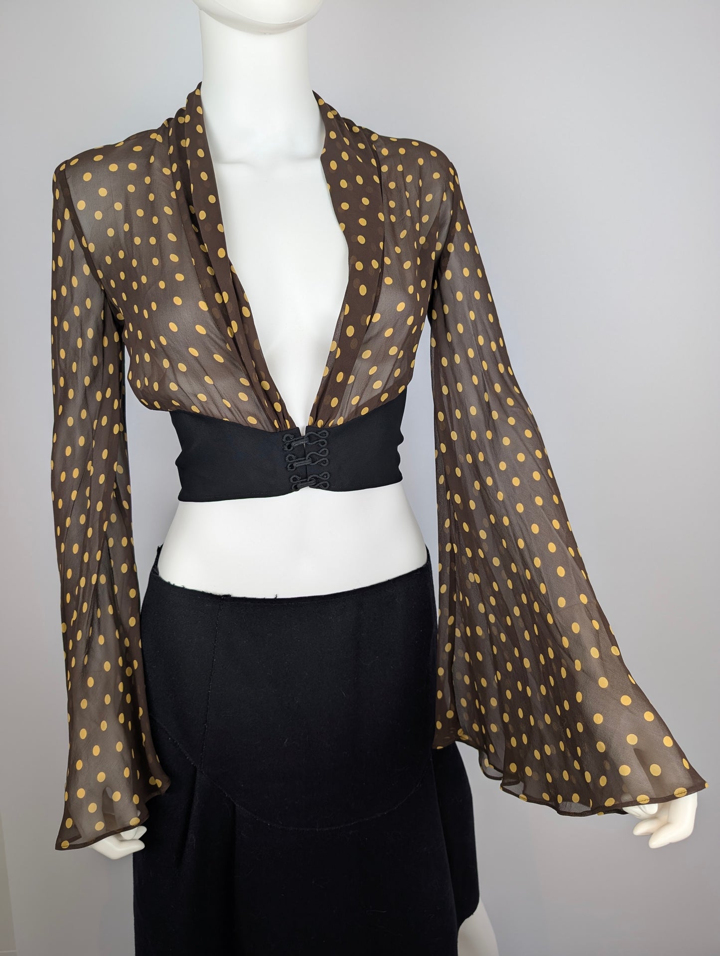 Jean Paul Gaultier Spotty Flared Top