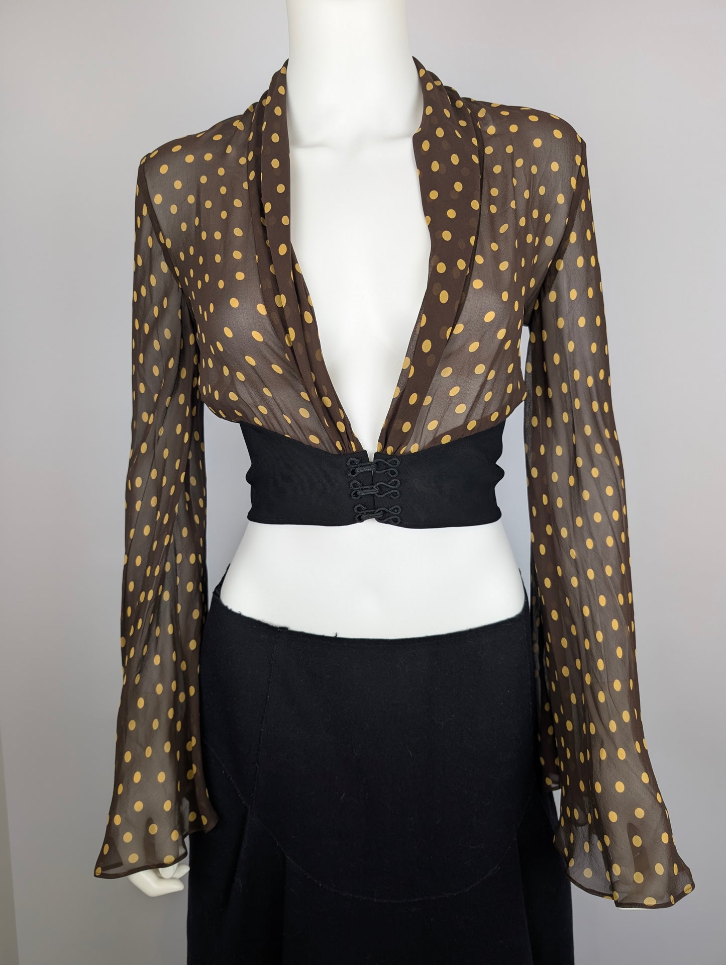 Jean Paul Gaultier Spotty Flared Top