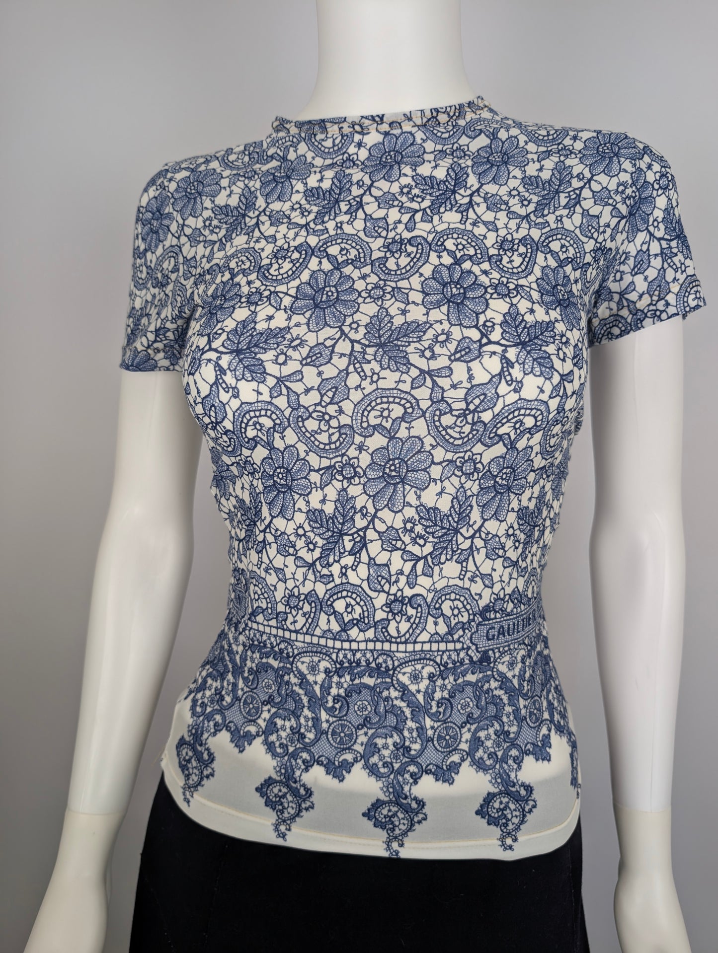 JPG Jeans Lace Print Top