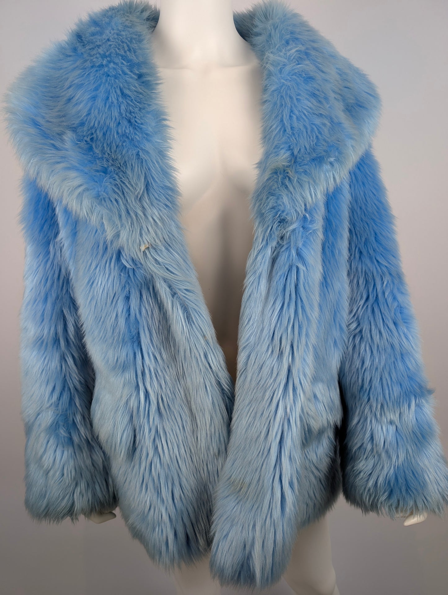 Miu Miu FW 2018 Blue Faux Fur Coat
