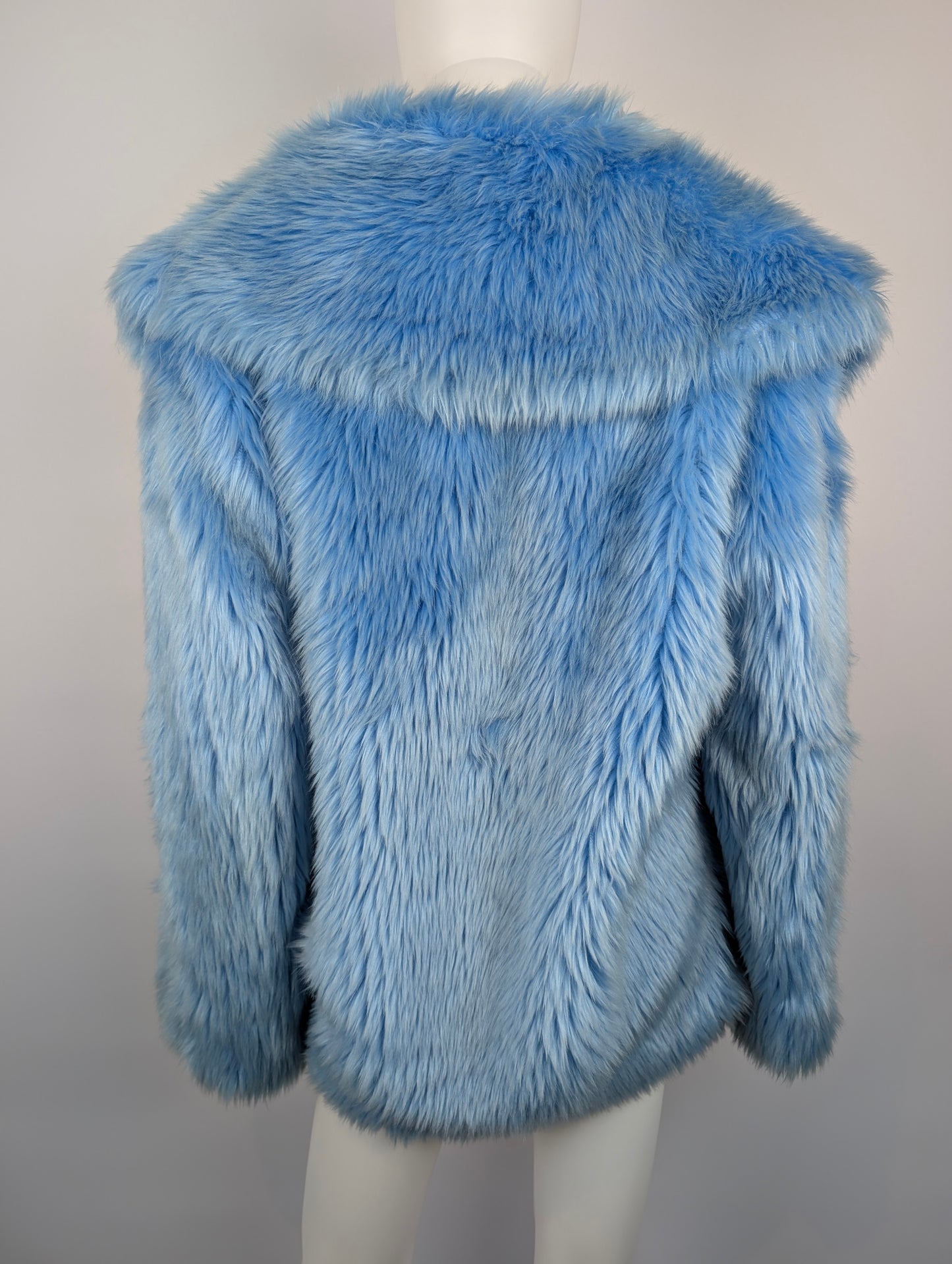 Miu Miu FW 2018 Blue Faux Fur Coat