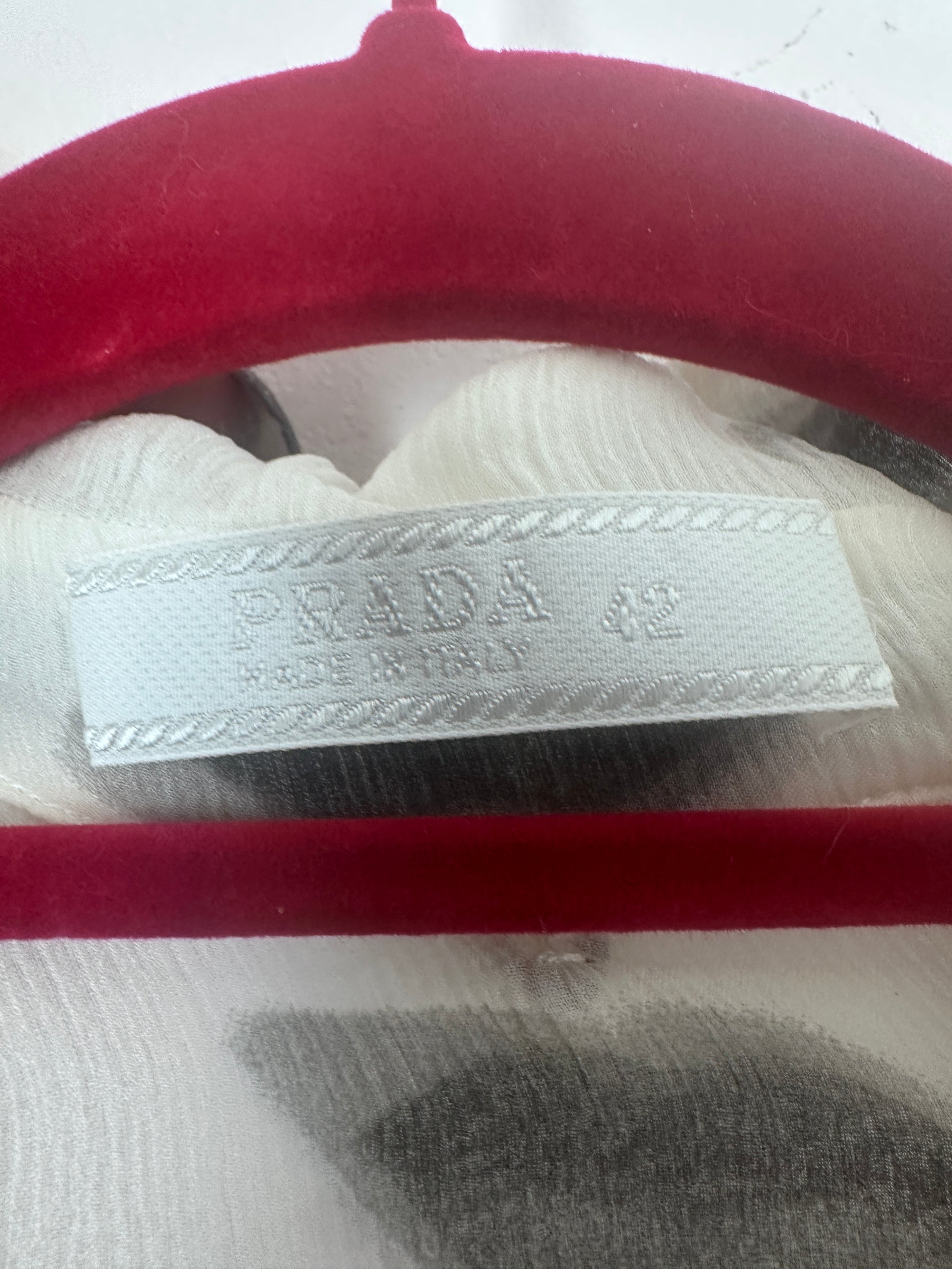 Prada White Garment Tag