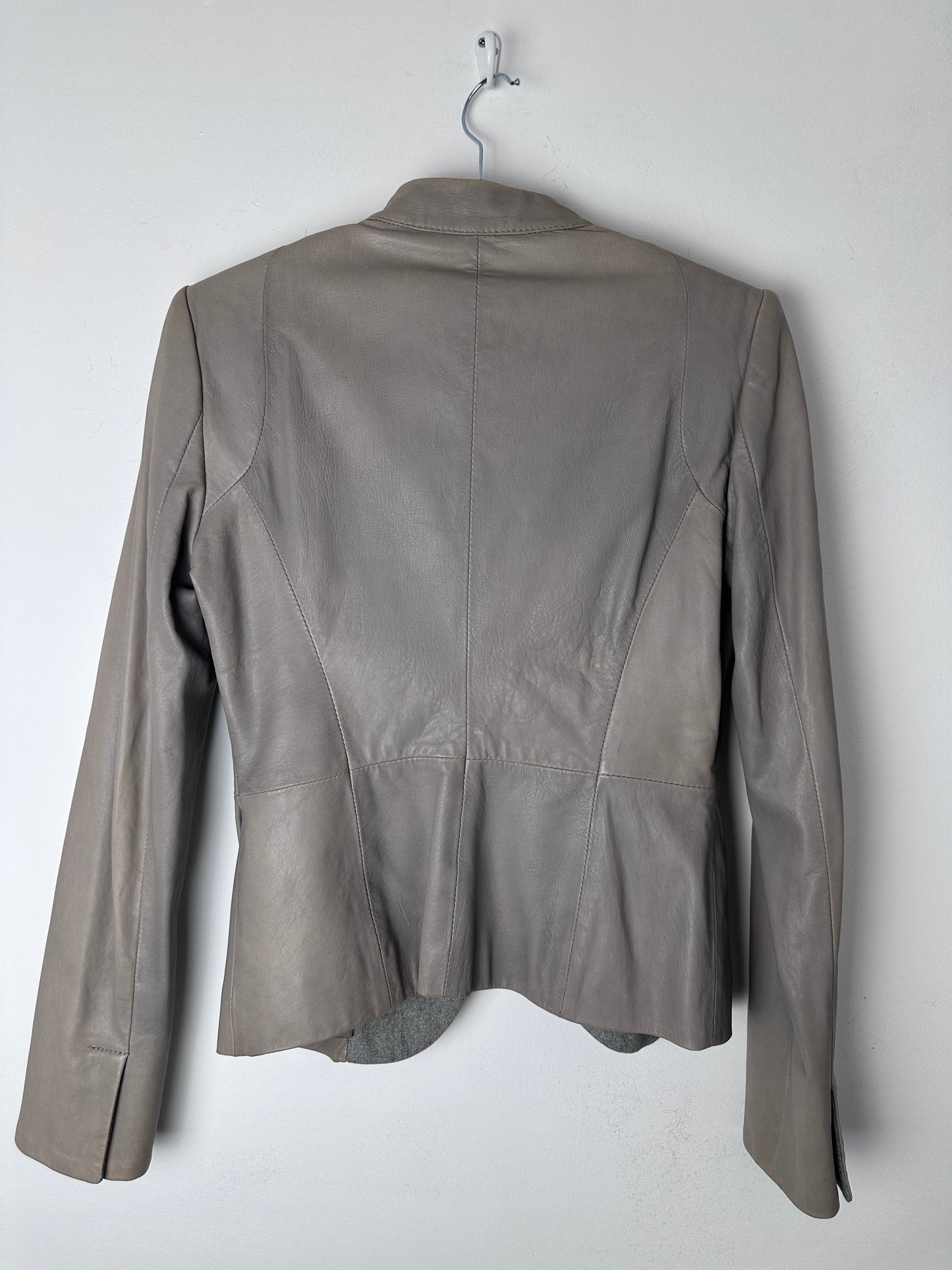 Gray jacket on a white background