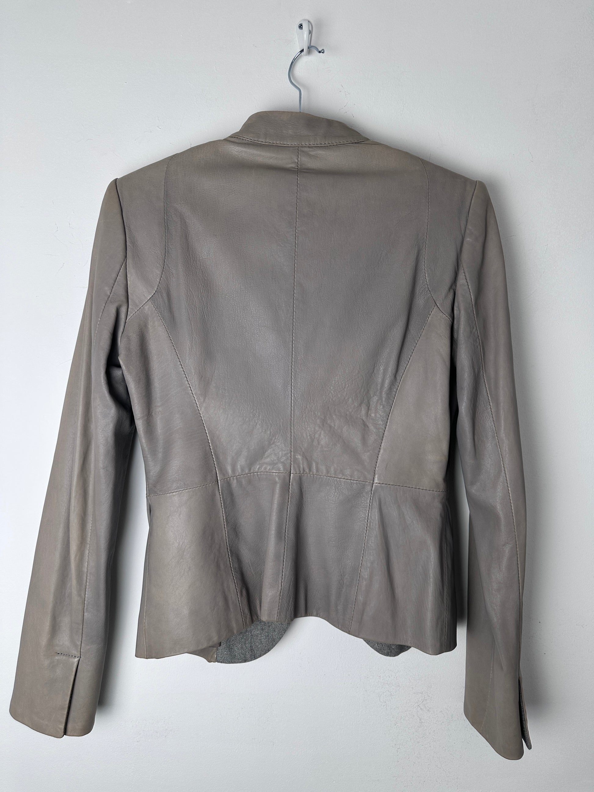 Gray jacket on a white background